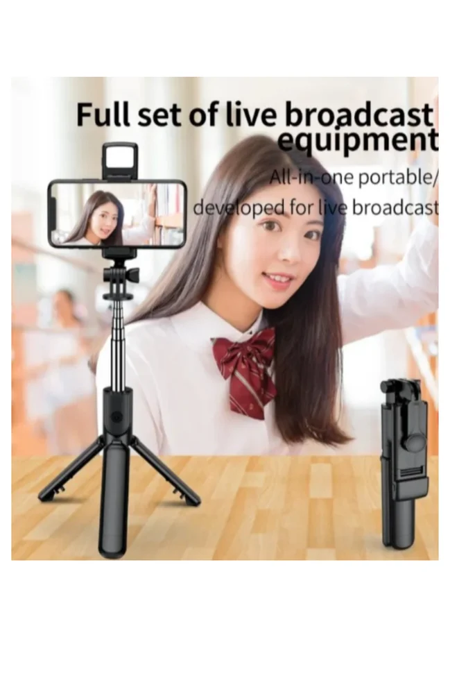 R1SL Selfie Stick With Tripod Stand, Bluetooth, Smartphones - Image 2